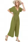 Short sleeve button up Jumper in Rayon Span