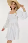 Bubble Long Sleeve Short Dress