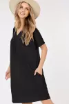Short Sleeve V neck Dress